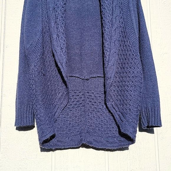FOREVER 21 Knit Sweater Jacket Blue Purple size Small Petite - Picture 3 of 13